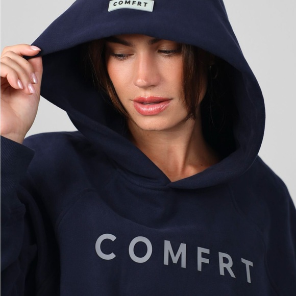 Comfrt Tops - Comfrt Tranquil Unisex Navy Hoodie Size Med